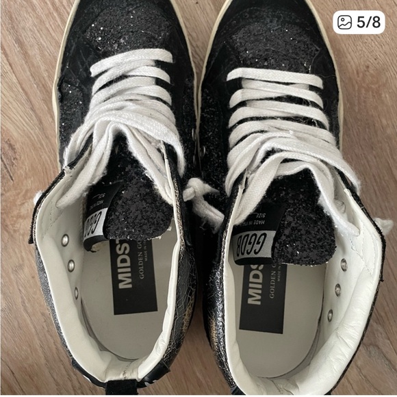 Golden Goose Midstar Sneakers - Black and Cream - Picture 4 of 8